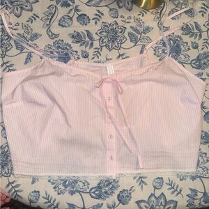 Skims striped lace cami